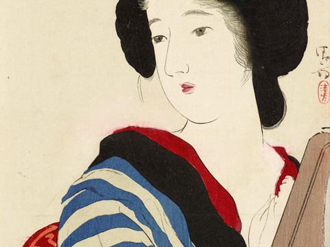 日本浮世绘人物画，日本清新人物画2