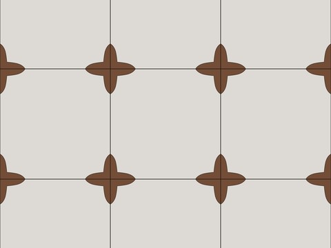  无缝中古复古花砖 