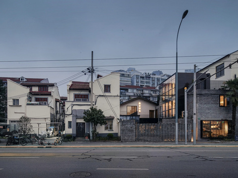  室外老城区街道外景 