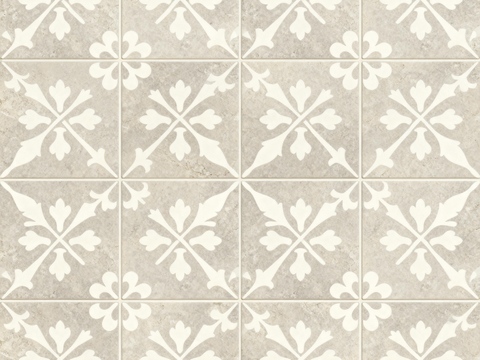  田园风 灰白色花砖 灰色手绘艺术花砖 工艺砖 花纹图案花砖 