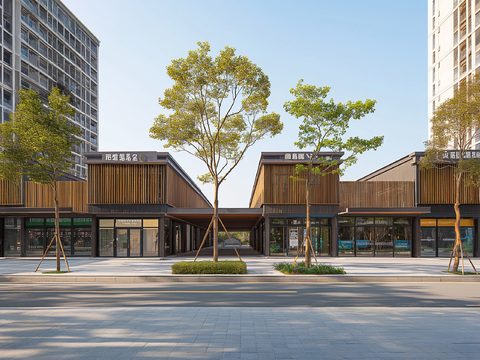 街道外景_商业街外景_街道日景_人行道_道路