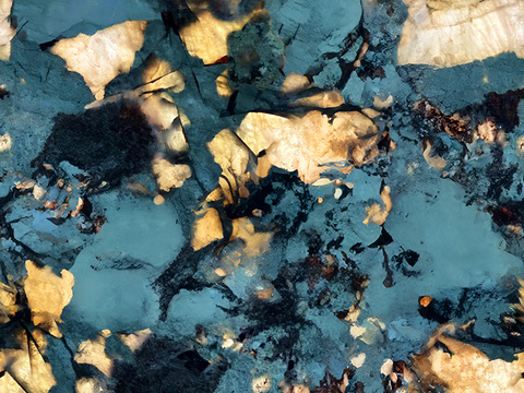 现代轻奢 高清蓝金水晶奢石 透光无缝奢石岩板