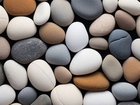  现代鹅卵石，石子，碎石，砂砾石，水洗石，彩色雨花石， 