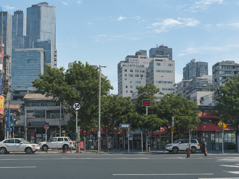 街道外景_道路_商业街外景