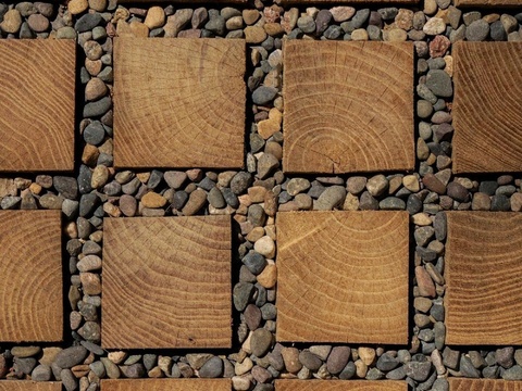 现代外墙面，地面