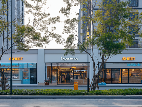 城市白天街道外景