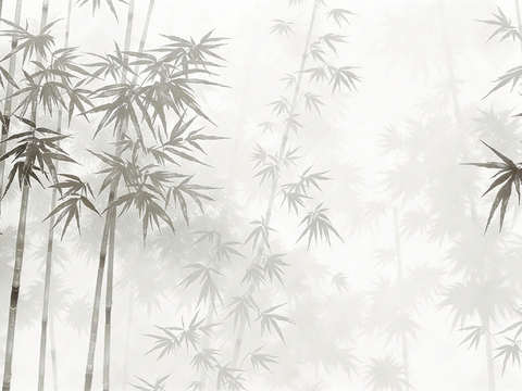 禅意 竹影 壁纸 灯箱画面 杜邦纸