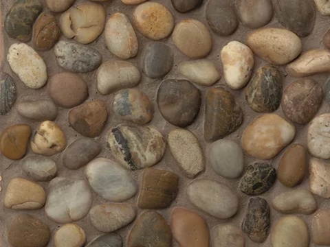  现代鹅卵石，石子，砂砾石，水洗石，混凝土地面 