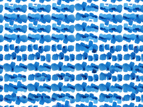  手绘蓝色水彩蜡染扎染印花布纹63 