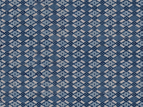 复古蓝印花传统蓝色印染印花布纹26