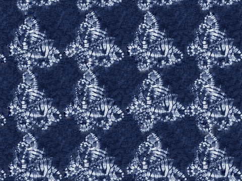 蓝色手工蜡染扎染布纹44
