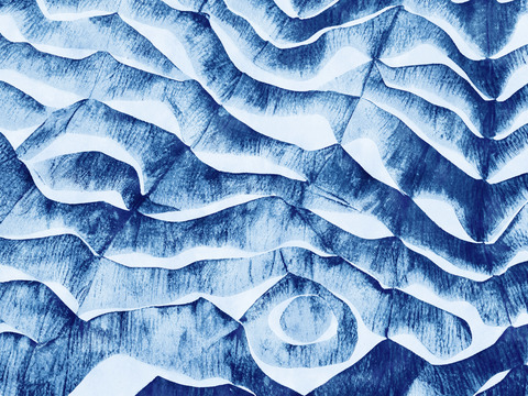  靛青蓝色水彩扎染印花布纹10 