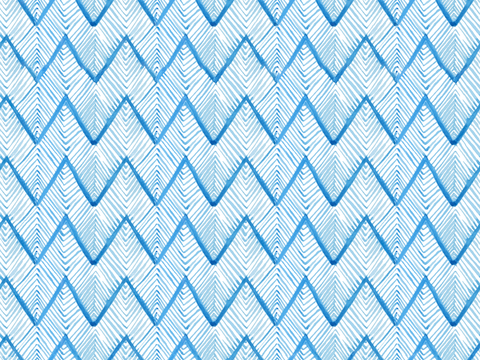  手绘蓝色水彩蜡染扎染印花布纹3 