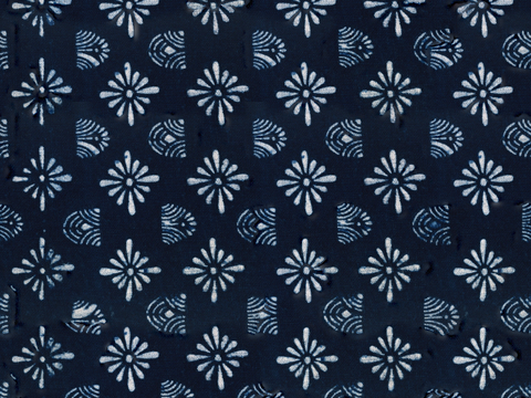 复古蓝印花传统蓝色印染印花布纹20