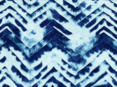  靛青蓝色水彩扎染印花布纹37 