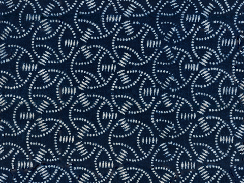  复古蓝印花传统蓝色印染印花布纹13 