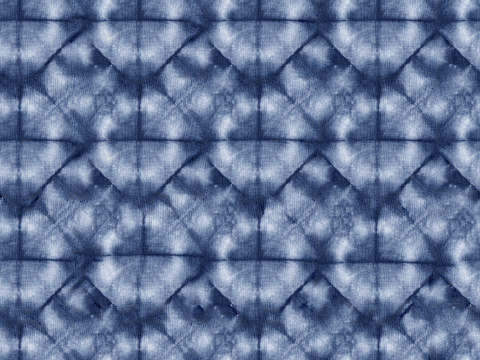 蓝色手工蜡染扎染布纹46