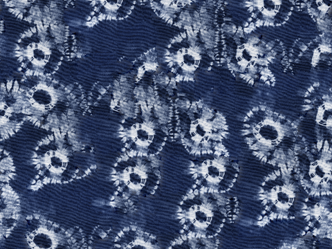  蓝色手工蜡染扎染布纹37 