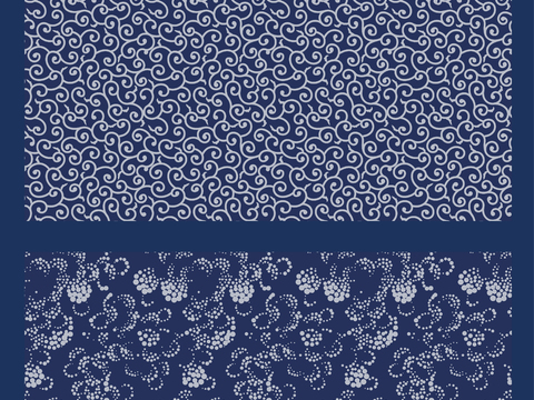  民间传统蓝印花布纹19 