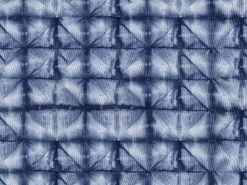 蓝色手工蜡染扎染布纹56