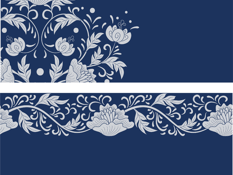  民间传统蓝印花布纹25 