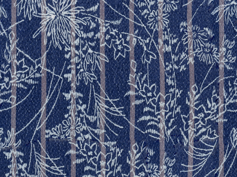 复古蓝印花传统蓝色印染印花布纹3