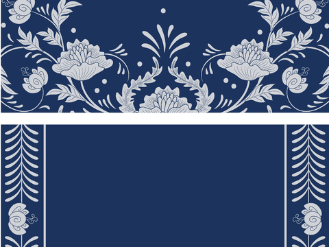  民间传统蓝印花布纹24 