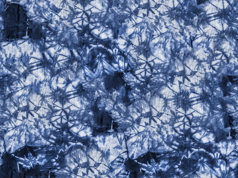 手工扎蓝布纹54