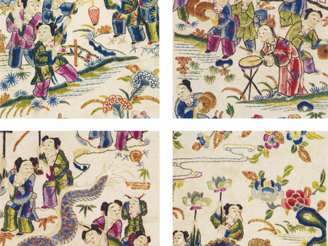  中国传统服饰纹理图案，吉祥图案，富贵图案132 