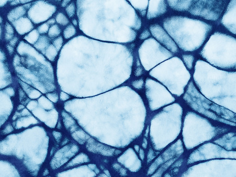  靛青蓝色水彩扎染印花布纹34 