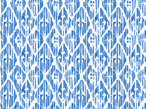  手绘蓝色水彩蜡染扎染印花布纹45 