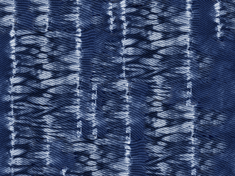 蓝色手工蜡染扎染布纹21