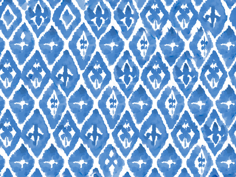  手绘蓝色水彩蜡染扎染印花布纹70 