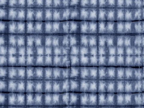 蓝色手工蜡染扎染布纹60