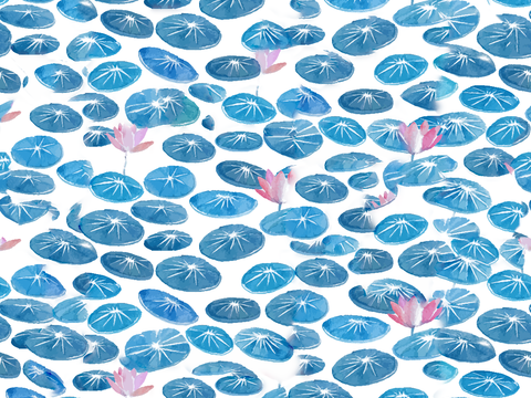  手绘蓝色水彩蜡染扎染印花布纹28 