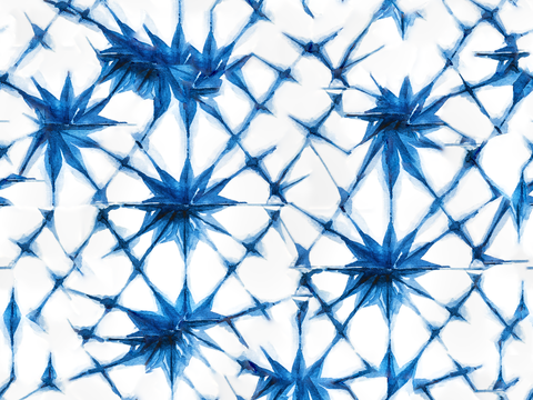  青色靛蓝水彩扎染蜡染布纹纹理29 