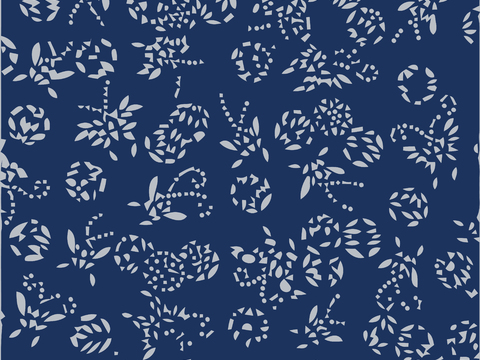  民间传统蓝印花布纹12 