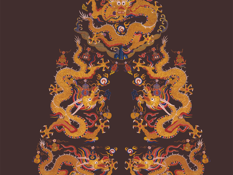  中国传统服饰纹理图案，吉祥图案，富贵图案15 