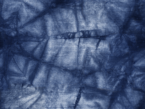  蓝色手工蜡染扎染布纹18 