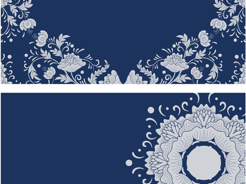  民间传统蓝印花布纹23 