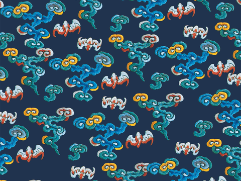  中国传统服饰纹理图案，吉祥图案，富贵图案328 