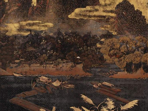 宋代风格山水画卷