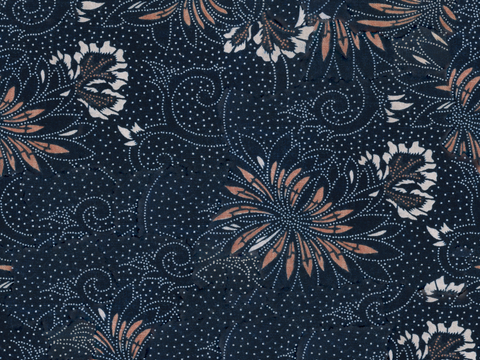 复古蓝印花传统蓝色印染印花布纹14