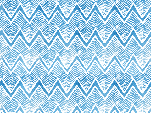  手绘蓝色水彩蜡染扎染印花布纹2 