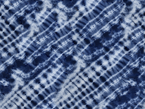  蓝色手工蜡染扎染布纹13 