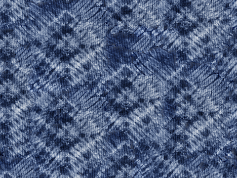  蓝色手工蜡染扎染布纹14 