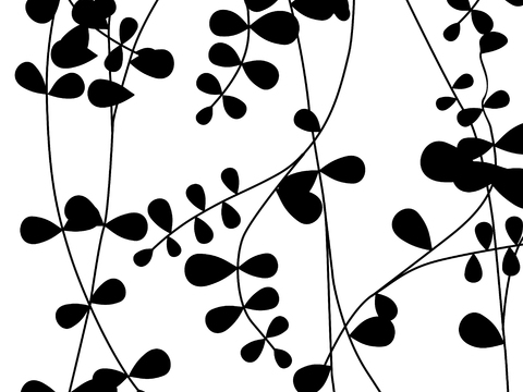  抽象藤蔓线条图案 