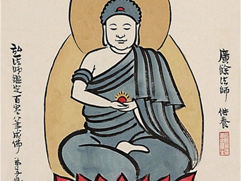  丰子恺水墨绘画作品，写意水墨画，水墨风漫画158 