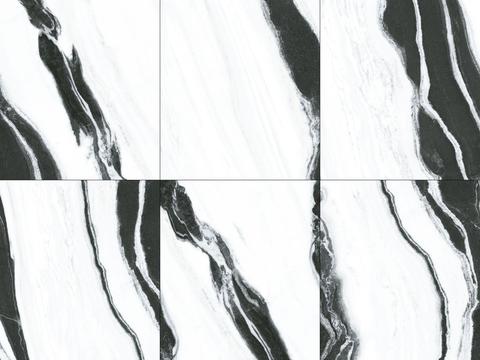 现代奢石岩板 大理石瓷砖 熊猫白