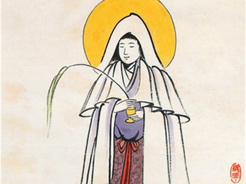  丰子恺水墨绘画作品，写意水墨画，水墨风漫画136 